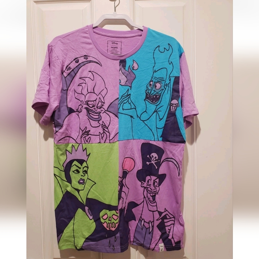 Disney Loungefly Villians Squares T-Shirt Women's XL